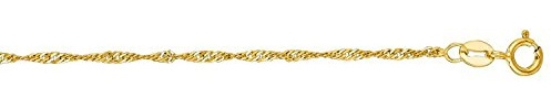 PRINS JEWELS 18 Karat 750 Gold Feine Singapur Kette Gelbgold Unisex