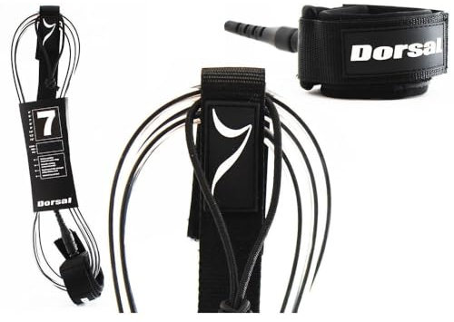 DORSAL Surf Leash for Surfboard Longboard SUP Leg Rope 7' Clear