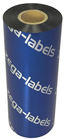 zega-labels Thermotransfer Farbband 156 mm x 300 m - zega silver (Wachs/Harz Wischfest) - Farbseite AUSSEN - Ribbon für Zebra ZM600, ZT420, ZT421, ZM600-1 Zoll Kern Ø 25 mm - für Papieretiketten