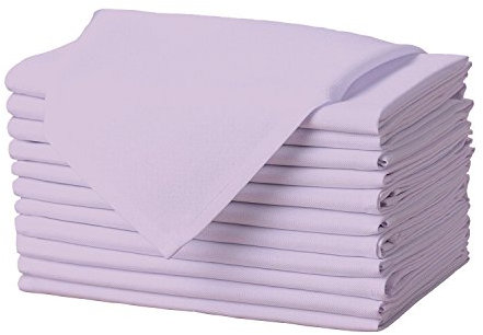 Gee Di Moda Stoffservietten, 43,2 x 43,2 cm, Lavendel, Set mit 12 weichen und saugfähigen, waschbaren Stoffservietten mit gesäumten Kanten, für Hotel, Restaurant, Urlaubspartys und Hochzeiten