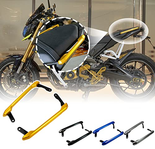 Motorrad Hintere Stoßstange Beifahrersitz Griff Haltegriff Schienen kompatibel mit MT09 FZ09 MT-09 FZ-09 2013 2014 2015 2016 2017 2018 2019 (Gold)