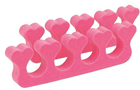 Zehentrenner Rosa Herz, Kosmetex pink Zehenspreizer zum Lackieren der Zehennägel, 1 Paar