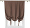 ele ELEOPTION Tenda Oscurante Semplice con Lacci, con Tasca per Asta, per Isolamento Termico, Oscurante, per Camera da Letto, Soggiorno, Cucina, Finestra Piccola, Poliestere (120x120cm, caffè)