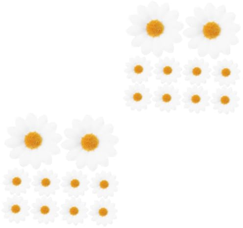 Beaupretty 20 stücke Nette Daisy Haarspangen Sonnenblume Frische Haarspangen Haarnadeln für Damen und Mädchen (Weiß)