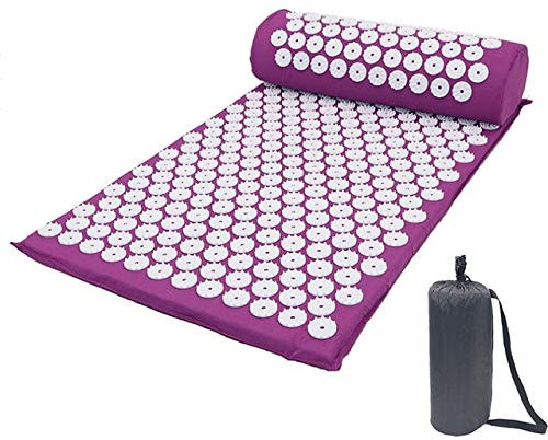 Akupressur Akupunkturmatte & Kopfkissen-Set, Hochpuls Set, Set Rücken, Nacken Und Ischias Lindern, Muskeln Entspannen, Schlaflosigkeit Lindern - Bandage + Reisetasche