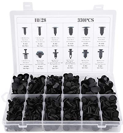 Karosserie-Nietclip, 330 Stück 12 Größen Verschiedene Karosserie-Druckstift-Niet-Zierclip-Halter