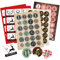 Zahlenaufkleber Adventskalender, 4 x 24 Stück: Zahlen Sticker Kalender 1 bis 24, Aufkleber Weihnachten & Advent, Zahlenaufsticker Rund, Adventskalenderzahlen, Klebezahlen, Etiketten Ziffern