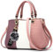 VARLIVOO Damen Handtasche Schultertasche Frauen Umhängetasche Taschen Wasserdicht Krokodilmuster PU Leder Henkeltaschen Pink A
