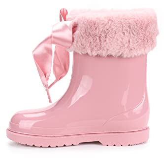 IGOR Botas de Agua para Niñas Modelo Bimbi Soft con Pelo de Rosa, 23