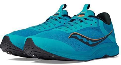 Saucony Men's Freedom 5 Running Shoe, Ocean/Black, 48 EU