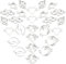 SUNNYCLUE 1 Box 96Stück 8Stile Antik Silber Verbindungs Charms Im Tibetischen Stil Legierungs Verbindungs Charm Herz Flache Runde Stern Hohle Verbindungs Verbindungsstücke Für DIY Bastelbedarf