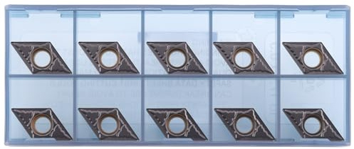 CDBP Dreh-Wendeschneidplatte DCMT 11T304 DCMT32,51 zum Drehen von Stahl, CVD-beschichtete, 10 Stück