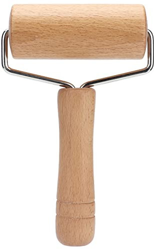 Alvinlite Pizzaroller aus Holz für Gebäck, Holzbrayer, Nudelhölzer aus Holz, Teigroller aus Holz, Holzroller zum Backen oder Arbeiten mit Keramik und Ton