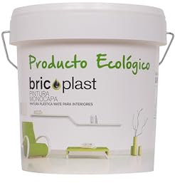 Ursan-Bricoplast Ecológica Interior Sin Olor, de Fácil Aplicación y Sin salpicado-Pintura plástica Color Gris Nórdico Acabado Mate para Interiores-4L