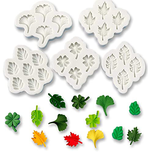 Cestony Mini-Ginkgoblätter, Ahornblatt, Schildkröte, Kleeblatt, Silikonformen für selbstgemachte Kuchen, Fondant, Kekse, Seife, Zucker, Pudding, Schokolade, harte Süßigkeiten, Dessert, Kerzen,