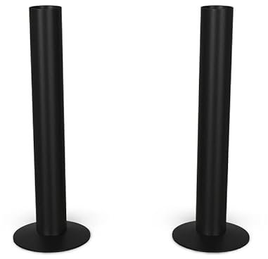UK Radiators Black Radiator Pipe Sleeve - Matte Black Finish - 130mm Brass Pipe Sleeves - Perfect Addition to Any Interior Design