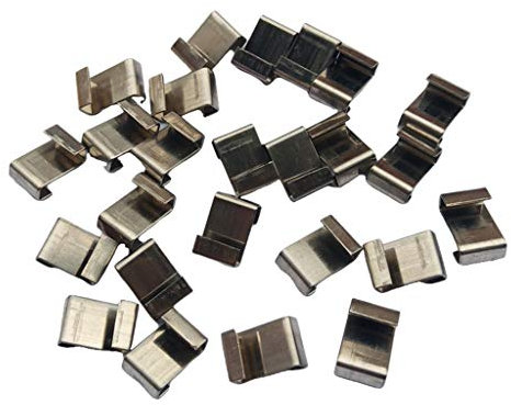 -J 25Pcs Stainless Steel Z-Lap Type Greenhouse Glazing Clips Garden Supplies Clips