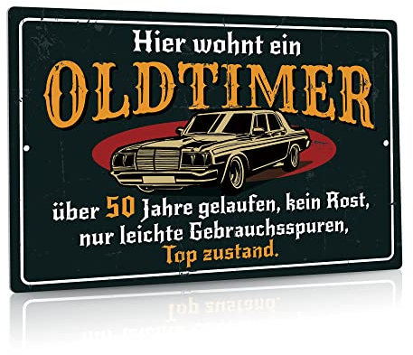 Putuo Decor 50. Geburtstag deko Metallschild, geschenke für männer zum 50, lustiges vintage Metallschild Geschenke für Freunde, Familie, 20x30cm