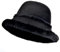 Harssidanzar Winter Fischerhüte für Männer und Frauen Lammfell Shearling Leder Warme Hüte Mützen Caps CU608EU, Schwarz,Größe S