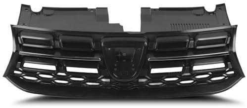 Griglia del Paraurti Anteriore Griglia Nera Superiore con Design a Nido D'ape perSandero MK2 Standard Facelift 2017-2020