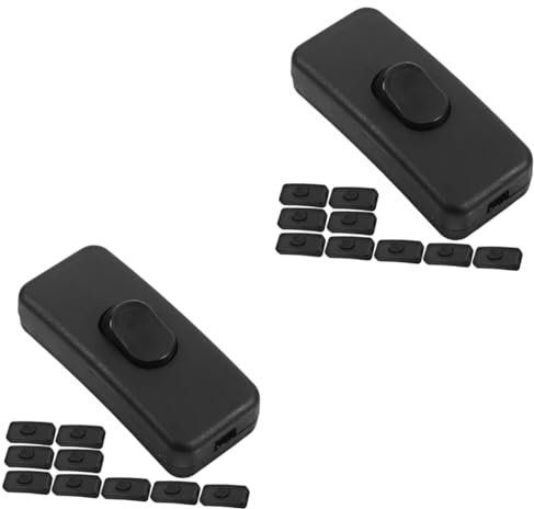 UPKOCH 20pcs Inline Cord Lamp Control Electric for Appliance Lamp Rating for Single Light Switch Christmas Light Setup Black Finish