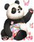 Glow in The Dark Cartoon Cute Teacup Panda Flower Butterfly Glow in The Dark Sticker Home Decoration Wall Sticker Cute Animal Stickers (B, One Size)