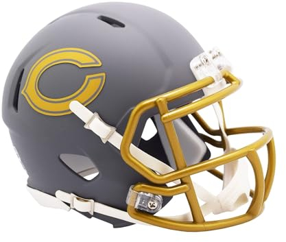 Riddell Speed Mini Football Helm - Slate Chicago Bears