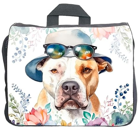 Cadouri Design-Hundetasche PITBULL, Aufbewahrungstasche für Hundezubehör, Hundezubehörtasche mit viel Stauraum - originelles Geschenk für Hundebesitzer