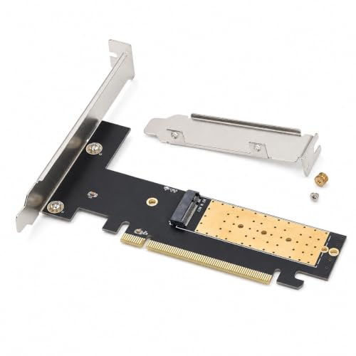 Adaptador M.2 NVME a PCIe 3.0 X 16, Tarjeta de Expansión NVME SSD a PCIe, Adaptador PCI Express a M.2 Profesional Eficiente con Deflector de Media Altura para Computadora