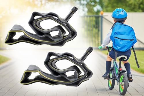 2X Schlauch 12 Zoll, 12 1/2 x 1.75-2.25 für Kinderwagen Kinderfahrrad Fahrrad Laufrad Roller Anhänger mit Autoventil AV Schrader-Ventil, 47/62-203