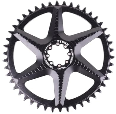 Stone Mount Direct Runder Kettenblatt, kompatibel mit SRAM Gravel Road Force AXS, Red AXS, QUARQ 12-Gang Speed CNC Aluminium 7075-T651 (40T)