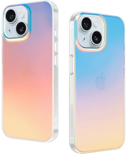 DEVASO Hülle für iPhone 15, Schillernd Fluoreszierend Handyhülle Anti-Fingerabdruck Anti-Schock Schöne Lichteffekt Schutzhülle für Frauen und Mädchen