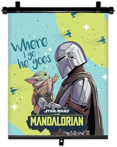 Mandalorian Rollo, ausziehbarer Auto-Sonnenschutz, Schattenspender, 1 Stück