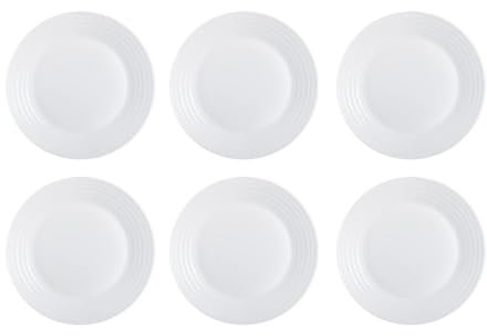 Luminarc Harena 6 Plato Postre Vidrio 19cm Opal Apto Microondas Apto Frigorífico Reciclable