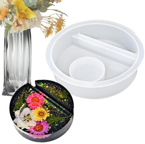 Silikonformen Gießformen Kerzenhalter, Weihnachts Silikonform Einschieber, Weihnachtsbaum Teelichthalter Kerzenformen, Harz-Kerzenständer-Silikonform, Für Kerzen, Seife, Gips, Handwerk