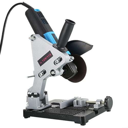 Puupaa Angle Grinder Stand Holder Support for 100-150mm Grinders Adjustable Metal Cutting Tool Bracket with Base, Protection Safety Clamp 80mm Max Width