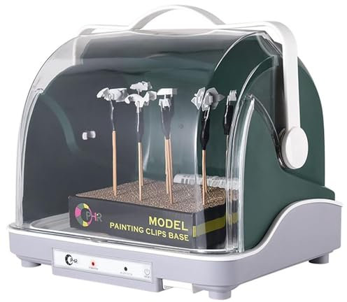 Paint Booth Model Painting Dehydrator, Metal Model Painting Stand Base, Large Capacity Airbrush Drybooth, Constant Temperature Dryer Booth Temperature and Time, for Spraying Models, Arts, Crafts