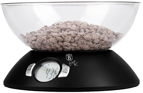 Berlinger Haus Digitale Küchenwaage 5 kg mit Schüssel Matte Black Collection BH-9618