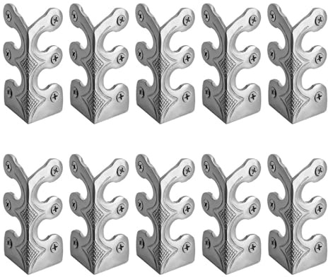 Eckschutz für Fußleisten, 10 Stück Kantenschutz aus Vintage-Metall, Schutz-Ecken, Eck-Schützer, Kanten-Schutz Antikollisionsstreifen für Wandmöbel für Schreibtisch, Tür, Schrank