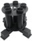 CONBUT Barbell Rack Barbell Storage Barbell Holder, 5 Holes Fit for 2 Bars, 360-degree Rotation Weight Rack Home Gym Organizer (black)