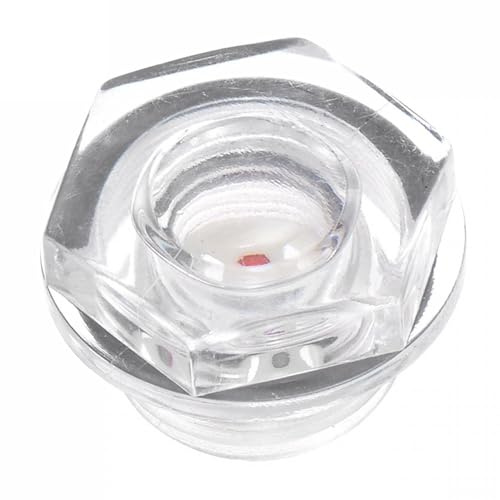 TA-VIGOR 1Pcs Air Compressor Oil Level Gauge Sight Glass, M18 x 1.5mm Male Threaded Glass Hex Head Liquid Indicator Sight Window Fittings for Air Compressor, Pump, Tank Sight Plug Window