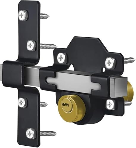 Long Throw Gate Lock, 70mm, Mortise Lock for Wooden Door, Double Locking, Suitable for Sheds & Garden Door, 5 Keys