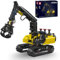 SHHFWU 17077 Technik Hydraulikgreifer Bagger Modellbausatz, manuelle und pneumatische Funktionen, 866 Teile Schwerlastkran LKW-Spielzeug für Kinder ab 10 Jahren