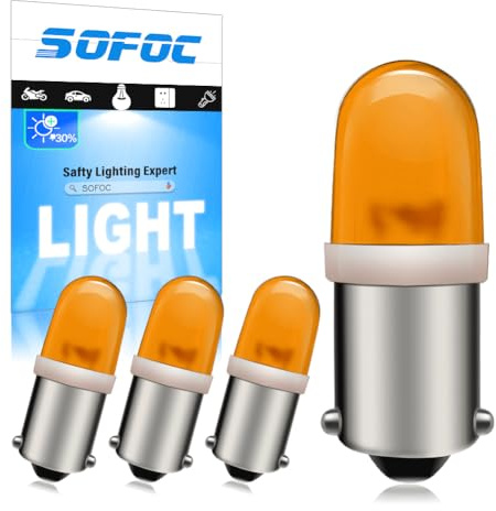 SOFOC BA9S LED lampa 12V DC Orange Industrilampa Dekorationslampa 4St