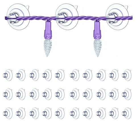 30 Pcs Saugnäpfe Für Fenster,Saugnäpfe Für Lichterketten,Saugknöpfe Halterung Aufhängen,Saugnapf Haken Fenster Noppen,Saugnapf Lichterkette Fenster,Suction Cup Aufhängung Zum Weihnachtsbeleuchtung