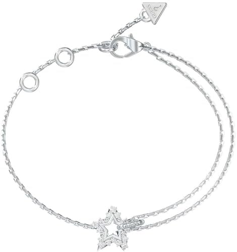 GUESS Women's Bracelet Iconique Collection. Bracelet made of steel and silver. Size: 10 mm. Reference is: JUBB05538JWRHS.