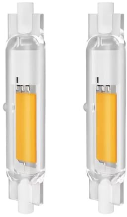 EIMOPE Ampoules R7S led 78mm Dimmable 20w, Blanc Froid 6000K, 2000LM, Ampoules R7S LED COB Double Ended 78mm 20w Remplace 100W 200W Ampoules Halogènes, Éclairage à Faisceau 360 °, Paquet de 2