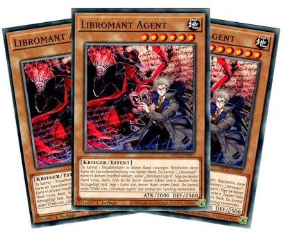 Libromant Agent - Playset (3 Karten) - MP23-DE045 - Common - 1. Auflage - Deutsch - Yugioh - 25th Anniversary Tin: Dueling Heroes Mega Pack - mit RC-Fieldcenter