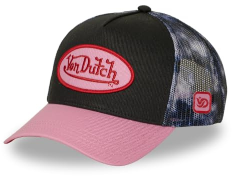 Von Dutch Kappe für Damen und Herren, Leopardenmuster, Trucker-Kappe, verstellbar