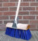 Stiff Heavy Duty Yard Brush Saddle Back Farmers Brush Broom Stiff PVC + Handle